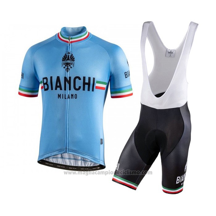 2021 Abbigliamento Ciclismo Bianchi Bianco Manica Corta e Salopette